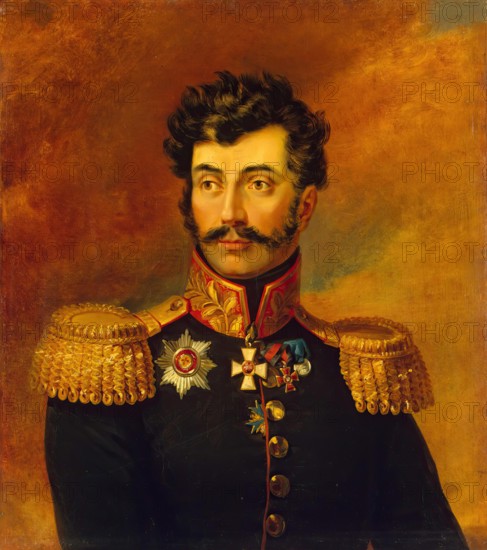 Portrait of Roman I. Bagration (1778-1834), 1822. Creator: Workshop of George Dawe.