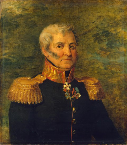 Portrait of Mikhail L. Treskin (1765-1839), 1824. Creator: Workshop of George Dawe.