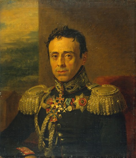 Portrait of Nikolai I. Selyavin (1774-1833), 1822. Creator: Workshop of George Dawe.