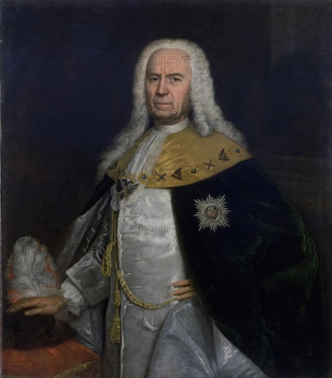 Portrait of A.Ushakov, the Head of the Secret Chancellery, 1750. Creator: Unknown.