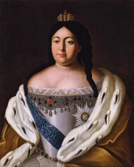 Portrait of Anna Ioannovna, 1750. Creator: Unknown.