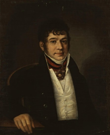 Portrait of an Unknown Man from the Ogariov Family (Platon Bogdanovich Ogariov?), 1810s-1820s. Creator: Unknown.