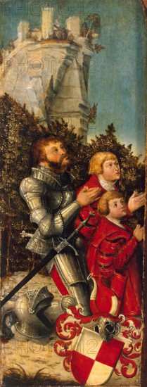 Portrait of a Knight and His Two Sons, 1519. Creator: Lucas Cranach the Elder.