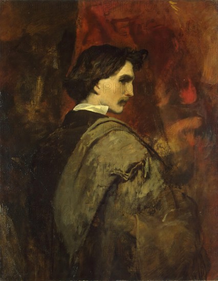 Self-Portrait, 1856. Creator: Anselm Friedrich Feuerbach.