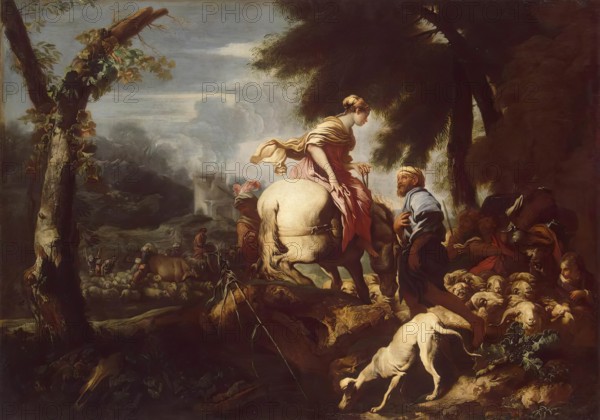Isaac Meeting Rebecca, 1640. Creator: Giovanni Benedetto Castiglione.