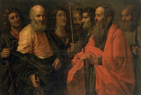 St James the Less, Sts Peter, Paul, John, Thomas, Philip, Judas and Thaddeus..., 17th century. Creator: Giuseppe Vermiglio.
