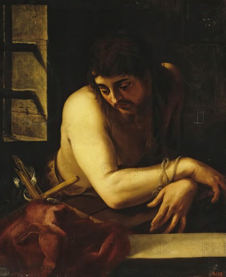 St John the Baptist in the Prison, 1567. Creator: Juan Fernandez de Navarette.