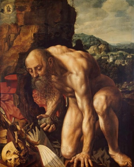 St Jerome, 1543. Creator: Jan Sanders van Hemessen.