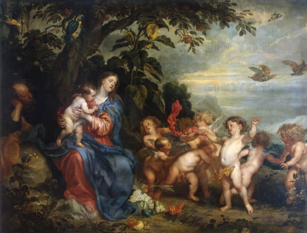 Rest on the Flight into Egypt (Madonna with Partridges), 1632. Creator: Anthony van Dyck.