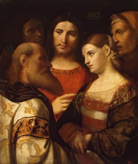 Christ and the Woman Taken in Adultery, 1510. Creator: Jacopo Palma il Vecchio.