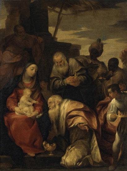 Adoration of the Magi, 1695. Creator: Giovan Gioseffo Dal Sole.