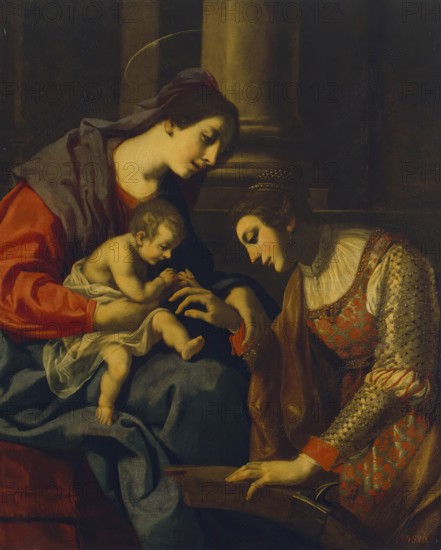 Mystic Marriage of St Catherine, 1700. Creator: Jacopo Vignali.