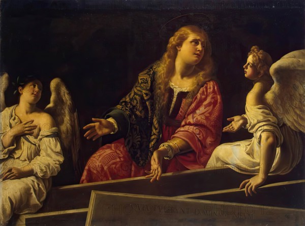 Mary Magdalene at the Tomb of the Risen Christ, 1620. Creator: Antiveduto Grammatica.