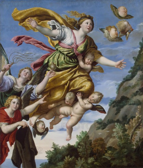 Mary Magdalene Taken up to Heaven, 1620. Creator: Domenichino.
