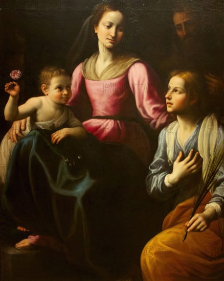 Mystic Marriage of St Catherine, 1614. Creator: Fabrizio Santafede.