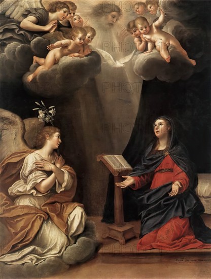 The Annunciation, 1630. Creator: Francesco Albani.