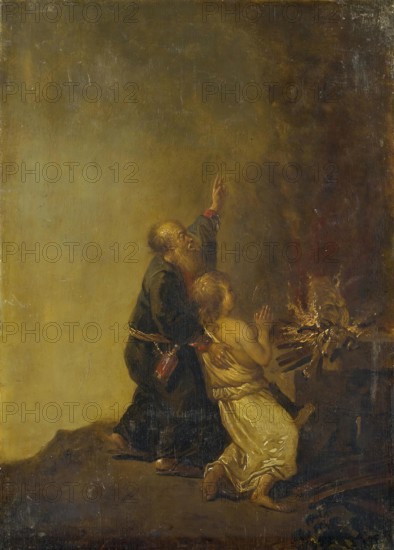 The Sacrifice of Isaac, 1750. Creator: Christian Wilhelm Ernst Dietrich.