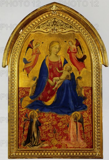 Madonna and Child with Four Angels, 1420. Creator: Fra Angelico.
