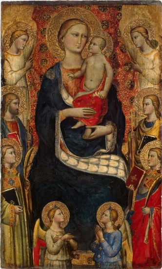 Madonna and Child, Four Saints and Four Angels, 1391. Creator: Niccolo di Pietro Gerini.