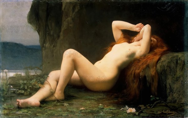Mary Magdalene in a Grotto, 1876. Creator: Jules-Joseph Lefebvre.