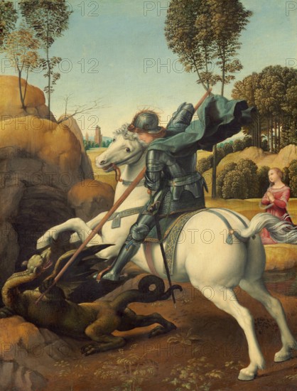 Saint George and the Dragon, 1505. Creator: Raphael.