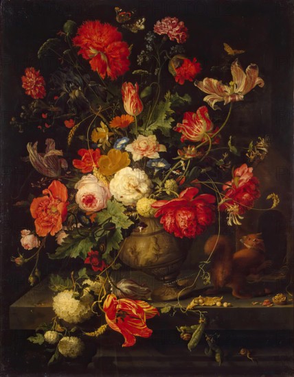 Vase of Flowers, 1660. Creator: Abraham Mignon.