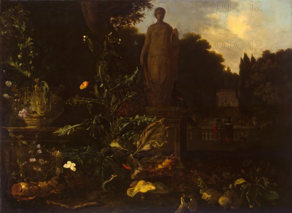 Statue in a Park, 1677. Creator: Nicolaes de Vree.