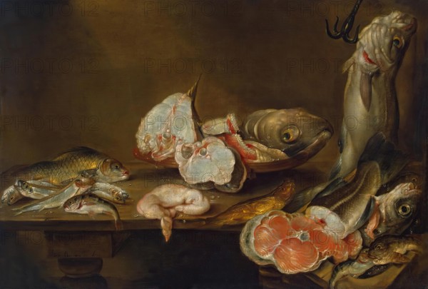 Fish and Dead Game, 1643. Creator: Alexander Adriaenssen.