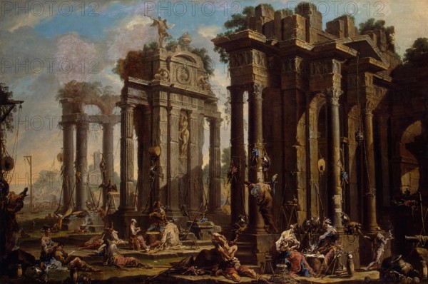 Halt of the Brigands, 1710. Creator: Alessandro Magnasco.