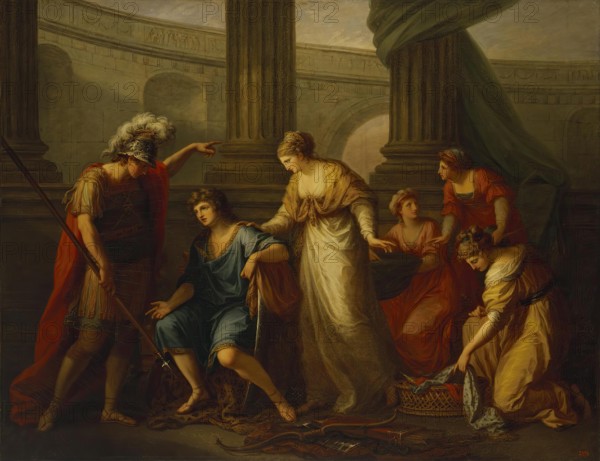 Hector Calling Up Paris to a Battle, 1775. Creator: Angelica Kauffman.