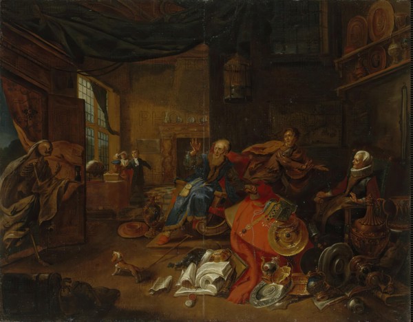 The Miser and Death, 1708. Creator: Dominikus Smout.