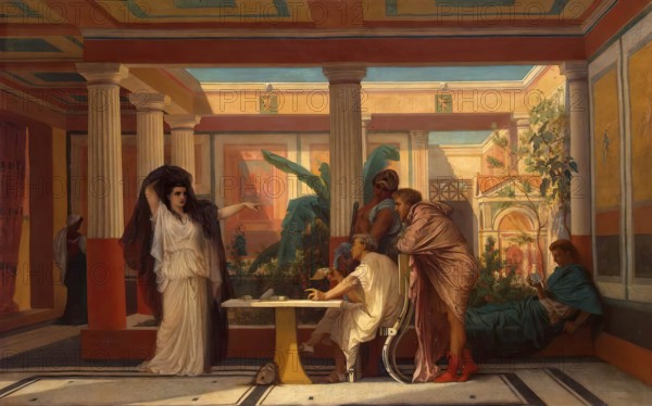 Theatrical Rehearsal in the House of an Ancient Roman Poet, 1855. Creator: Gustave Boulanger.