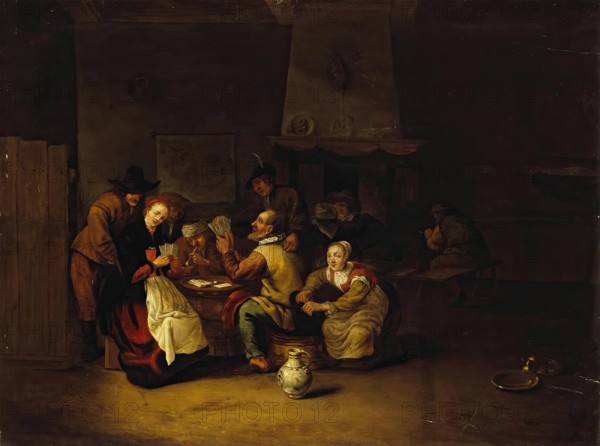 Card-Playing, 1650. Creator: Hendrick Bogaert.