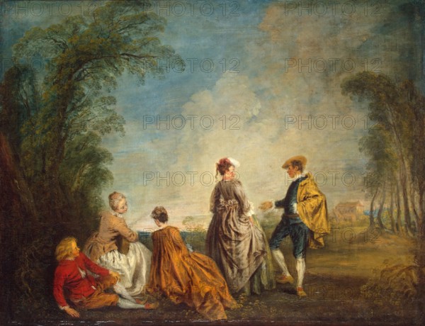 The Embarrasing Proposal, 1715. Creator: Jean-Antoine Watteau.