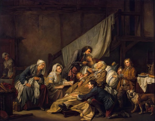 Filial Piety (The Paralytic), 1763. Creator: Jean-Baptiste Greuze.