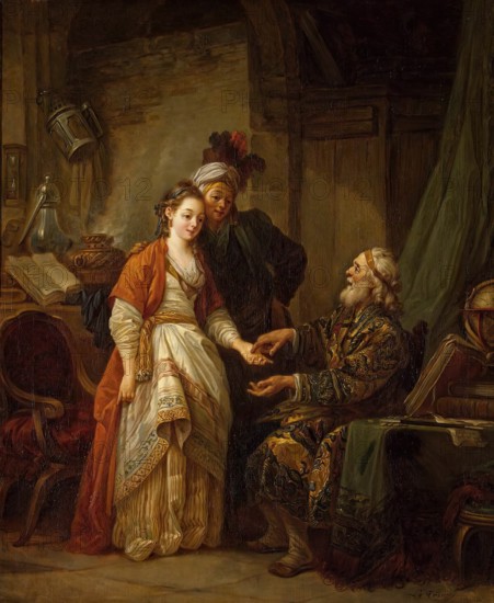 Visit to a Palmist, 1775. Creator: Jean Baptiste Le Prince.