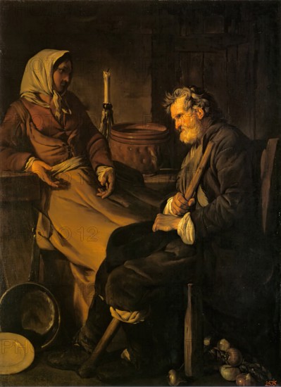Old Man in the Kitchen, 1745. Creator: Jean Baptiste Marie Pierre.