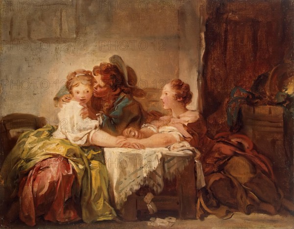 The Captured Kiss, 1756. Creator: Jean-Honore Fragonard.