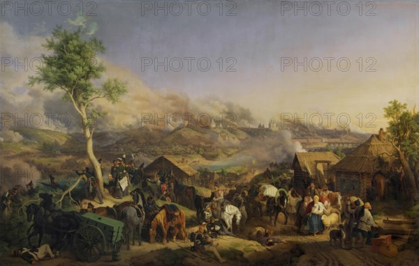 Battle of Smolensk on 5 (17) August 1812, 1846. Creator: Peter Heinrich Lambert von Hess.