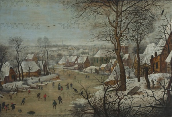 Winter Landscape with a River, 1620. Creator: Pieter Brueghel the Younger.