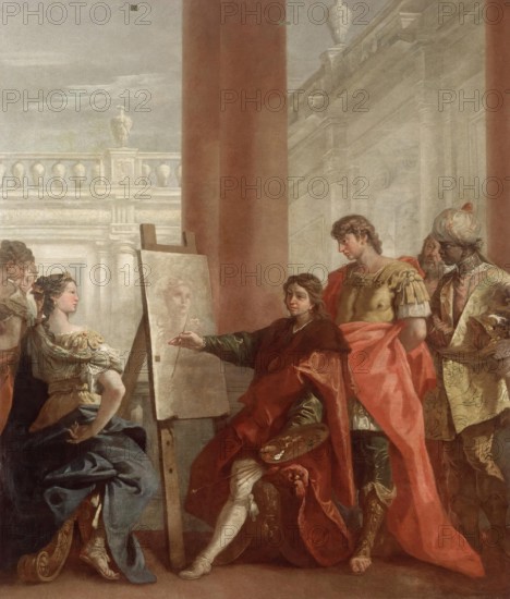 Apelles Paints Campaspa, 1713. Creator: Sebastiano Ricci.
