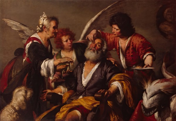 Healing of Tobit, 1632. Creator: Bernardo Strozzi.