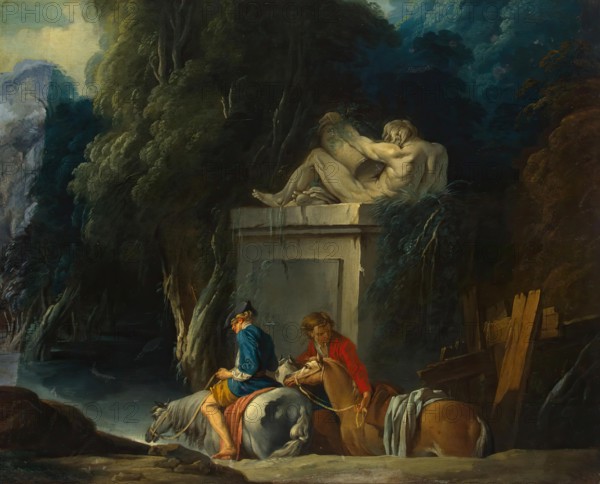 Crossing the Ford, 1730. Creator: Francois Boucher.
