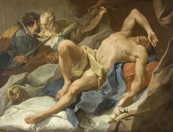 Death of King Candaules, 1720. Creator: Giovanni Battista Pittoni the Younger.