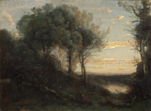Evening, 1860. Creator: Jean-Baptiste-Camille Corot.