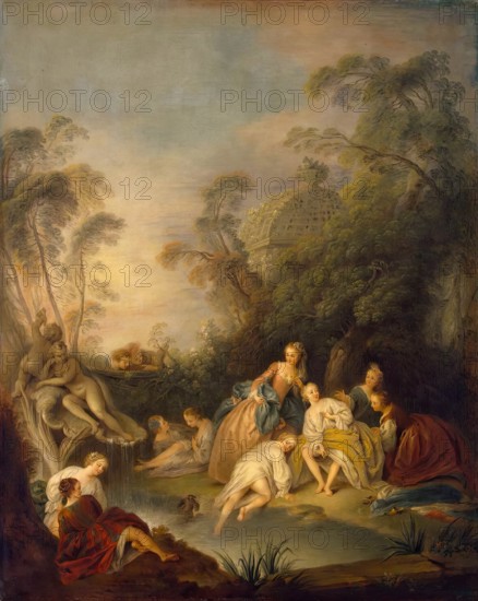 Les Baigneuses (Women Bathing), 1717. Creator: Jean-Baptiste Pater.
