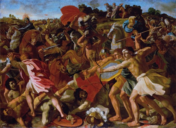 Victory of Joshua over the Amalekites, 1623. Creator: Nicolas Poussin.