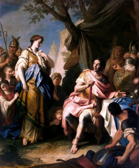 Alexander the Great and Roxana, 1756. Creator: Pietro Rotari.