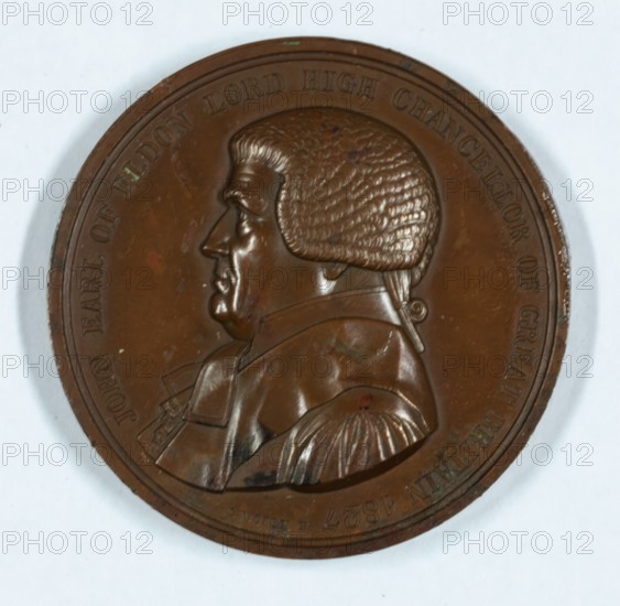 Earl of Eldon, Lord Chancellor, commemorative medal, c1827. Creator: Karl Friedrich Voigt.