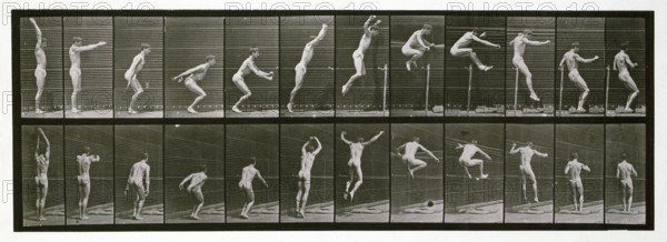 Jumping, 1872-1885.  Creator: Eadweard J Muybridge.